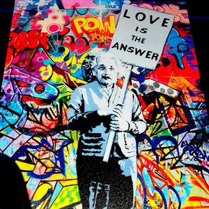 Painting on canvas and multicolor, great condition